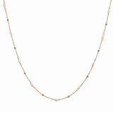 107114, DAINTY OVAL BEADED ACCENT NECKLACE