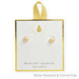 107117, 18K GOLD FILLED TEXTURED BALL STUD EARRING