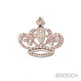 107477, CROWN CRYSTAL RHINESTONE BROOCH PIN