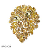 107486, FLORAL CRYSTAL RHINESTONE BROOCH PIN