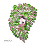 Sorority Floral Rhinestone Evening Brooch PIN