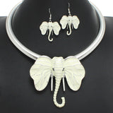 108369, ELEPHANT HEAD STATEMENT CHOKER NECKLACE