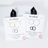 108644, MOM AND DAUGHTER TWO CIRCLE NECKLACE
