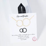 108644, MOM AND DAUGHTER TWO CIRCLE NECKLACE