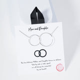 108644, MOM AND DAUGHTER TWO CIRCLE NECKLACE