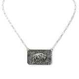 108741, WESTERN BUFFALO ENGRAVED PENDANT NECKLACE
