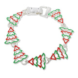 108751, CHRISTMAS TREE ENAMEL ACCENT MAGNETIC CLOSURE BRACELET