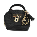 108756, LEATHER PURSE HANDBAG POUCH KEYCHAIN BAG CHARM