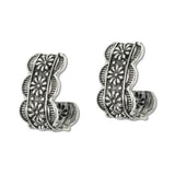 108761, WESTERN ENGRAVED FLOWER POST EARRING