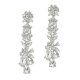 108784, TEARDROP CLUSTER RHINESTONE EVENING DANGLE EARRING