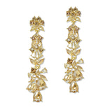 108785, TEARDROP CLUSTER RHINESTONE EVENING DANGLE EARRING