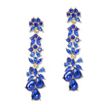 108785, TEARDROP CLUSTER RHINESTONE EVENING DANGLE EARRING