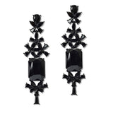 108786, CHAMPAGNE RHINESTONE EVENING DANGLE EARRING