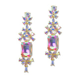 108786, CHAMPAGNE RHINESTONE EVENING DANGLE EARRING