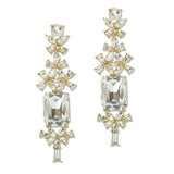 108786, CHAMPAGNE RHINESTONE EVENING DANGLE EARRING