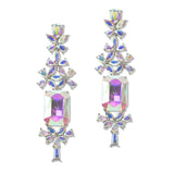 108786, CHAMPAGNE RHINESTONE EVENING DANGLE EARRING