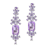108787, CHAMPAGNE RHINESTONE EVENING DANGLE EARRING