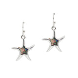 108792, OCEAN ABALONE ACCENT STARFISH DANGLE EARRING