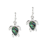 108793, OCEAN ABALONE ACCENT SEA TURTLE DANGLE EARRING