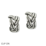 108803, KNOT CLIP ON EARRING