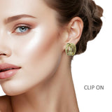 108806, TEXTURED METAL CLIP ON EARRING