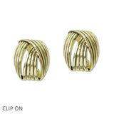 108806, TEXTURED METAL CLIP ON EARRING