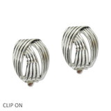 108806, TEXTURED METAL CLIP ON EARRING