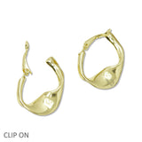108807, CUTOUT GEOMETRIC METAL CLIP ON EARRING