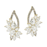 108808, MARQUISE OVAL ACCENT CRYSTAL RHINESTONE EARRING