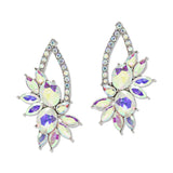 108808, MARQUISE OVAL ACCENT CRYSTAL RHINESTONE EARRING