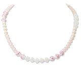 108828, FLORAL CERAMIC PORCLAIN BEADED NECKLACE