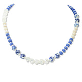 108829, FLORAL CERAMIC PORCLAIN BEADED NECKLACE