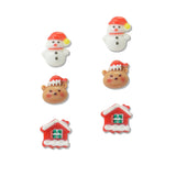 108830, CHRISTMAS SNOWMAN HOUSE REINDEER 3 PAIR STUD EARRING SET