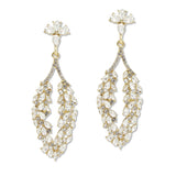 108832, MULTI SHAPE RHINESTONE ACCENT EVENING DANGLE EARRING