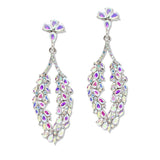108832, MULTI SHAPE RHINESTONE ACCENT EVENING DANGLE EARRING