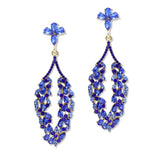 108833, MULTI SHAPE RHINESTONE ACCENT EVENING DANGLE EARRING