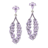 108833, MULTI SHAPE RHINESTONE ACCENT EVENING DANGLE EARRING
