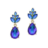 108834, TEARDROP MARQUISE RHINESTONE ACCENT DANGLE EARRING