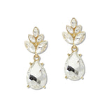 108834, TEARDROP MARQUISE RHINESTONE ACCENT DANGLE EARRING