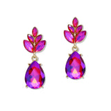 108834, TEARDROP MARQUISE RHINESTONE ACCENT DANGLE EARRING