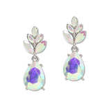 108834, TEARDROP MARQUISE RHINESTONE ACCENT DANGLE EARRING