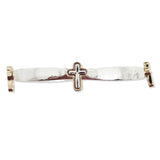 108840, CROSS ACCENT METAL STRETCH BRACELET