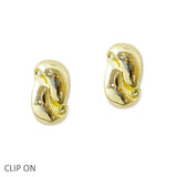 108845, GEOMETRIC METAL CLIP ON EARRING