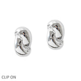 108845, GEOMETRIC METAL CLIP ON EARRING