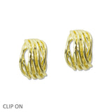 108846, STATEMENT METAL CLIP ON EARRING