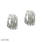 108846, STATEMENT METAL CLIP ON EARRING