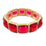 108849, SQUARE ACRYLIC ACCENT STRETCH BRACELET