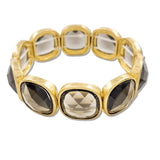 108850, GEOMETRIC ACRYLIC ACCENT STRETCH BRACELET