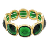 108850, GEOMETRIC ACRYLIC ACCENT STRETCH BRACELET