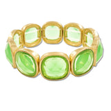 108850, GEOMETRIC ACRYLIC ACCENT STRETCH BRACELET